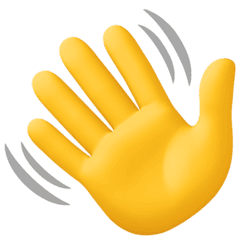 Waving hand emoji